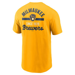 Milwaukee Brewers Nike 2-Hit T-Shirt - Gold - Nike Online