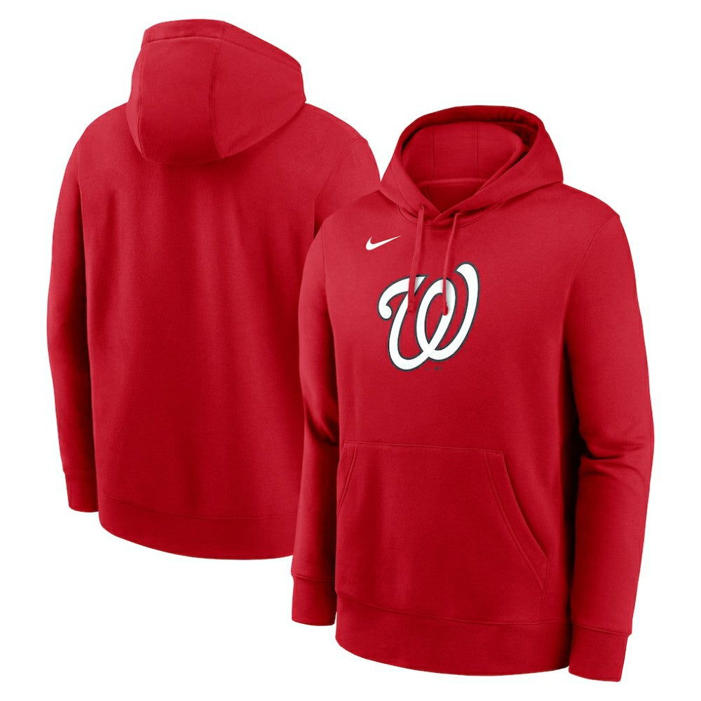 Washington Nationals Nike Logo Club Fleece Hoodie - Red - Nike Lifestyle