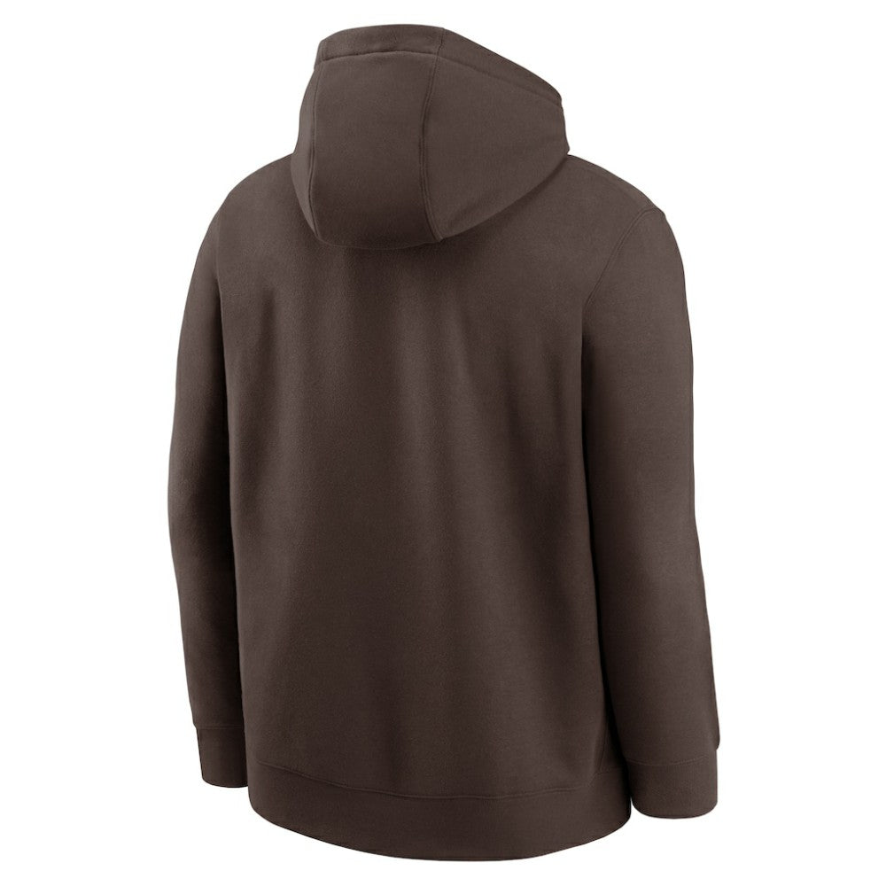 San Diego Padres Nike Logo Club Fleece Hoodie - Brown - Nike Lifestyle