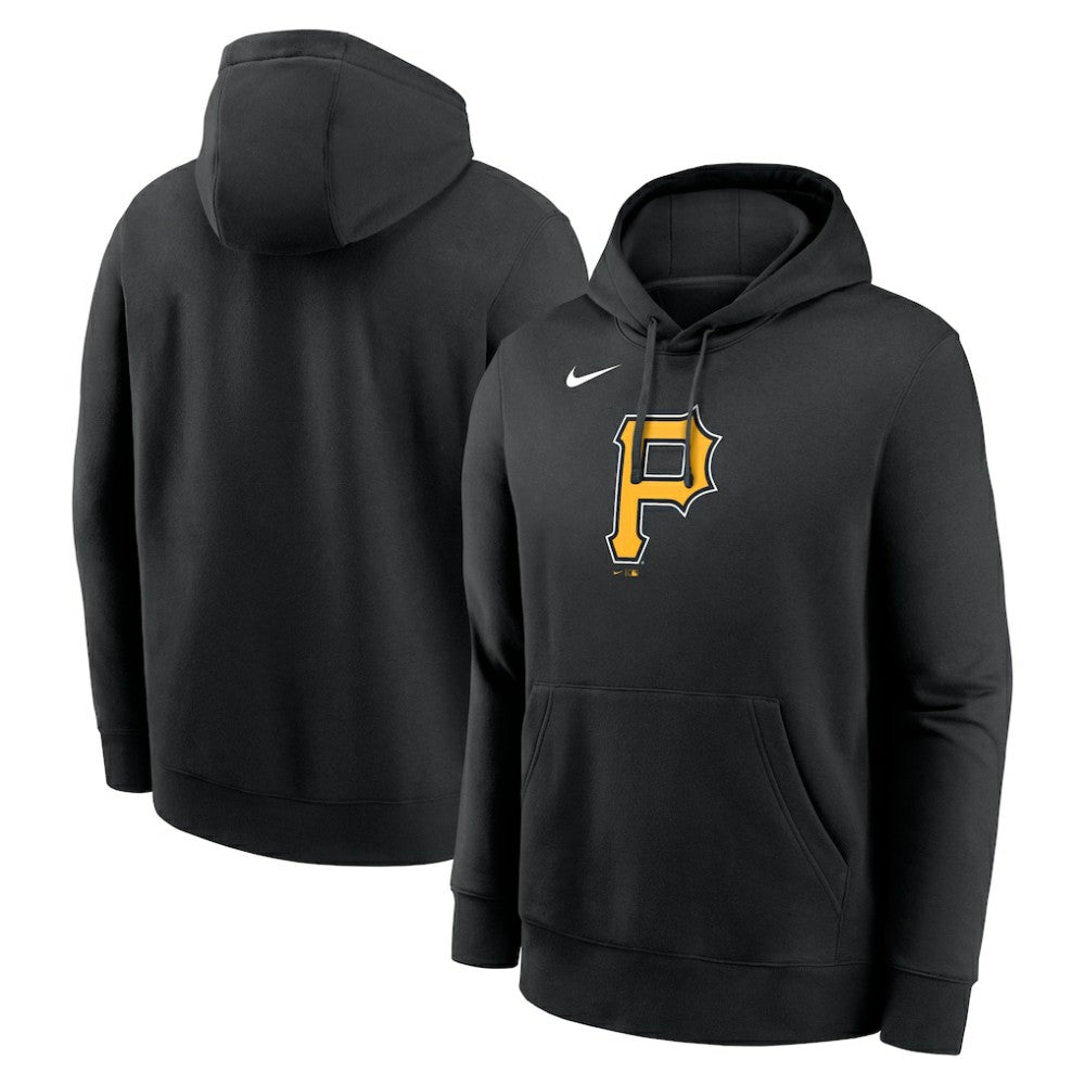 Pittsburgh Pirates Nike Logo Club Fleece Hoodie - Black - Nike Lifestyle