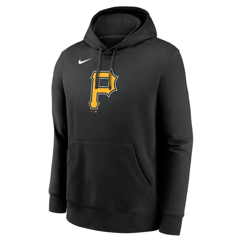 Pittsburgh Pirates Nike Logo Club Fleece Hoodie - Black - Nike Lifestyle