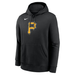 Pittsburgh Pirates Nike Logo Club Fleece Hoodie - Black - Nike Lifestyle