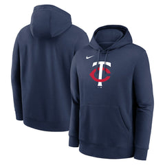 Minnesota Twins Nike Logo Club Fleece Hoodie - Navy - Nike Lifestyle