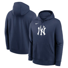New York Yankees Nike Logo Club Fleece Hoodie - Navy - Nike Lifestyle