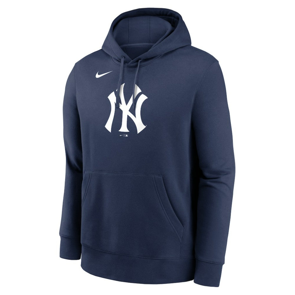 New York Yankees Nike Logo Club Fleece Hoodie - Navy - Nike Lifestyle