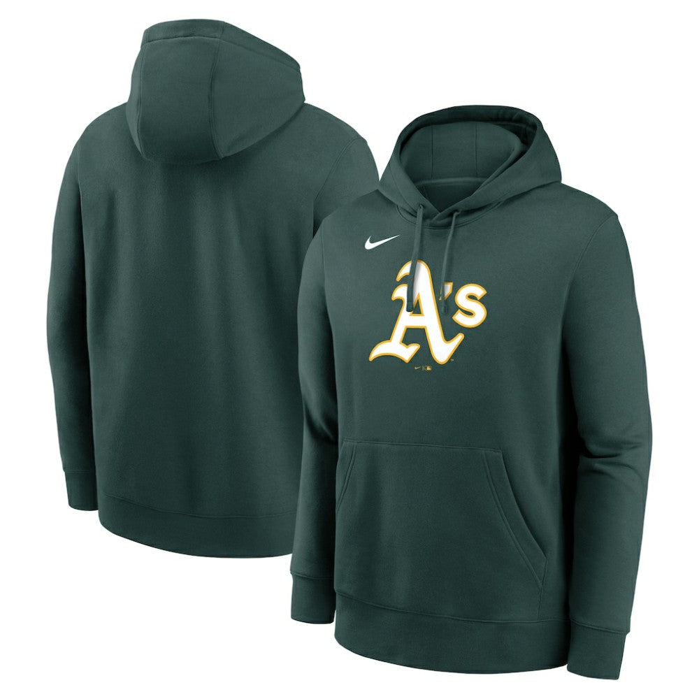 Athletics Nike Logo Club Fleece Hoodie - Green - Nike on Sale