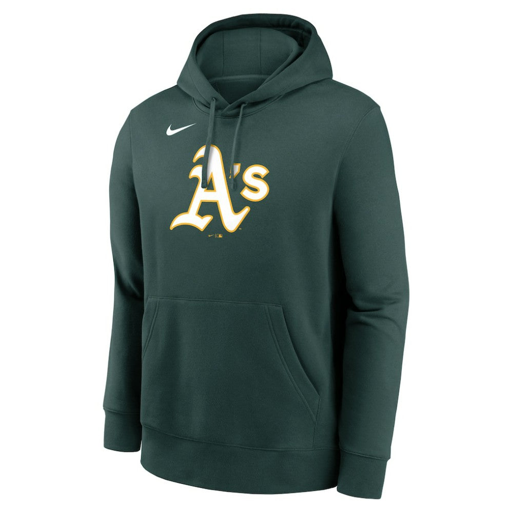 Athletics Nike Logo Club Fleece Hoodie - Green - Nike on Sale