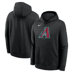Arizona Diamondbacks Nike Logo Club Fleece Hoodie - Black - Nike Lifestyle