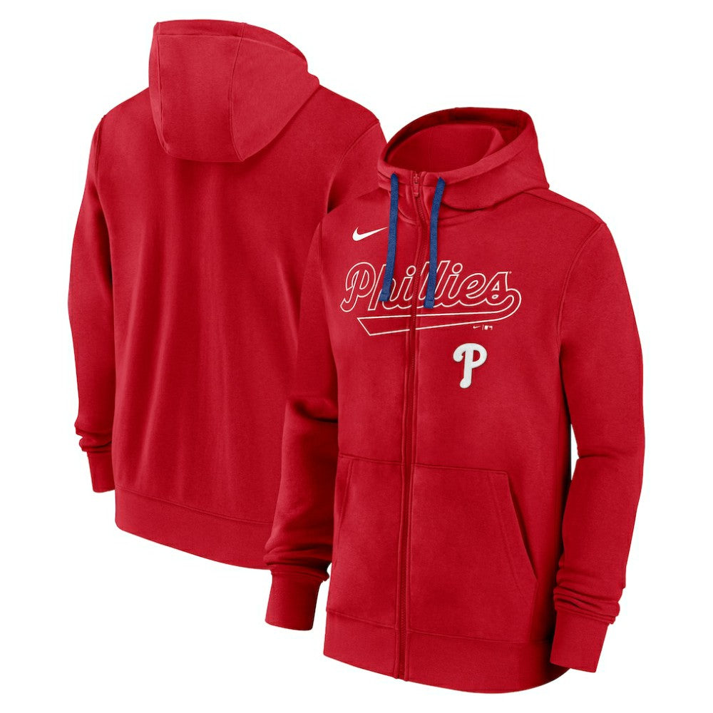 Philadelphia Phillies Nike Knockout Script Full-Zip Hoodie - Red - Nike Sale