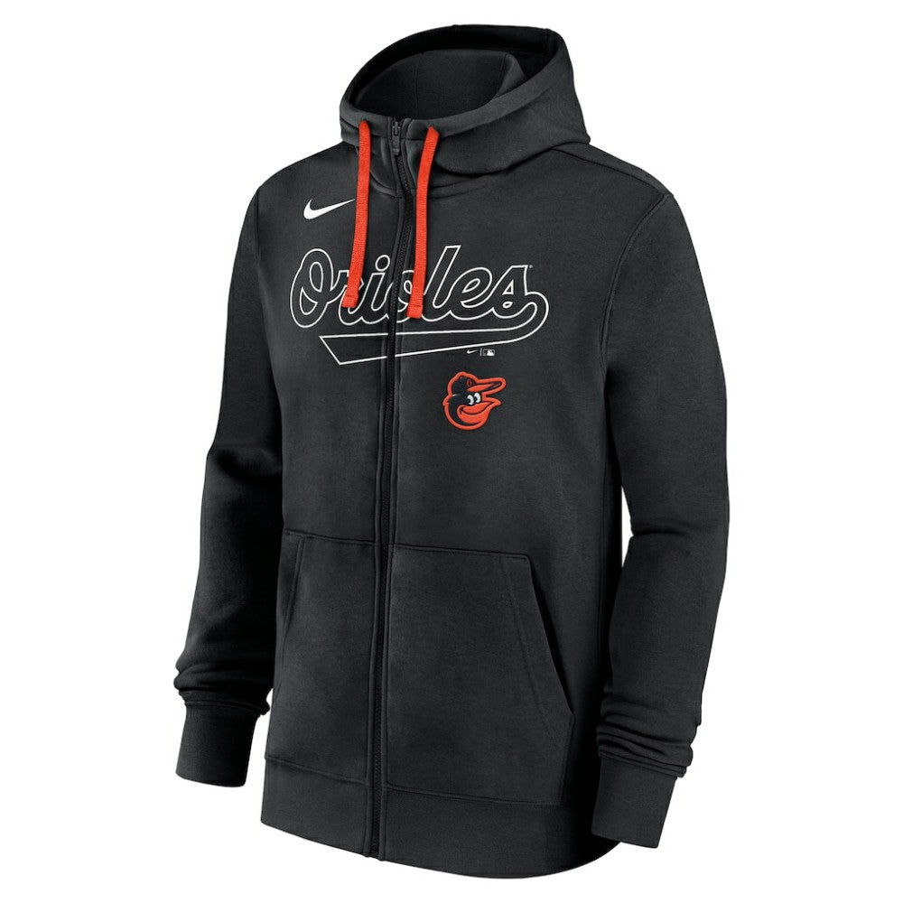 Baltimore Orioles Nike Knockout Script Full-Zip Hoodie - Black - Nike Online