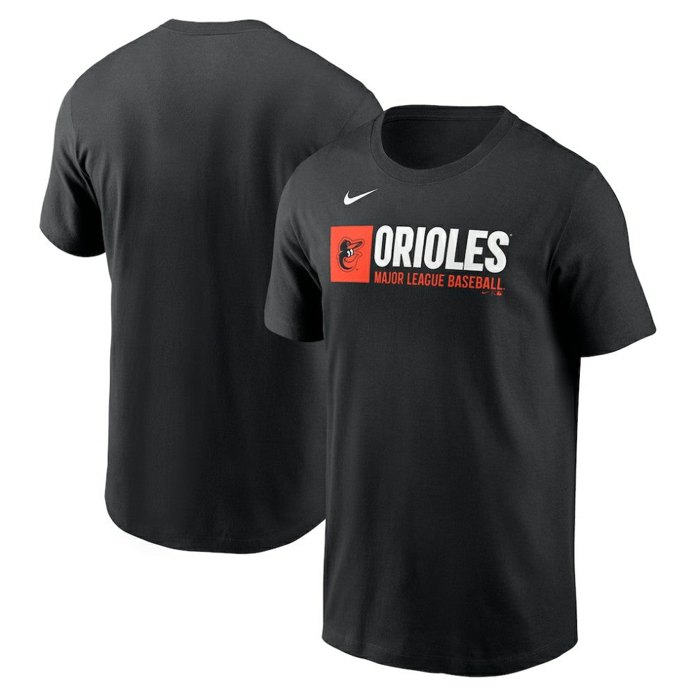 Baltimore Orioles Nike Team Block T-Shirt - Black - Nike Lifestyle