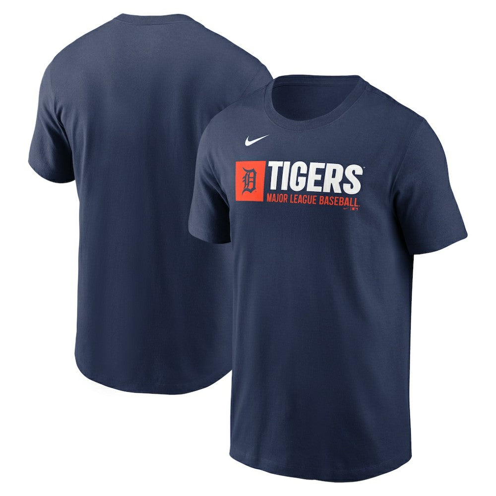 Detroit Tigers Nike Team Block T-Shirt - Navy - Nike Sale