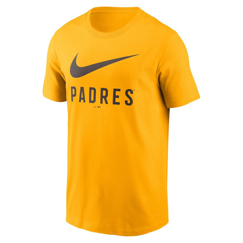 San Diego Padres Nike Swoosh T-Shirt - Gold - Nike Lifestyle