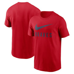 Atlanta Braves Nike Swoosh T-Shirt - Red - Nike Discount