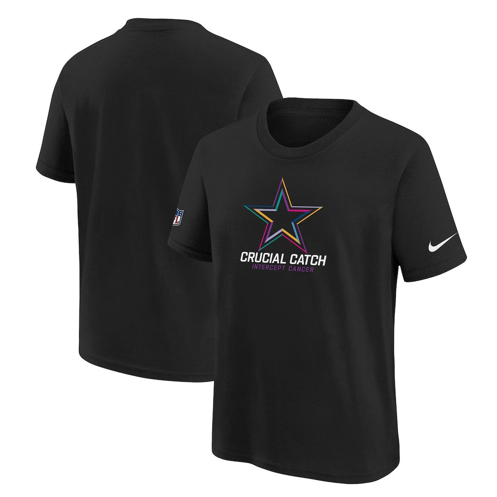 Nike Dallas Cowboys Youth 2024 NFL Crucial Catch T-Shirt Black