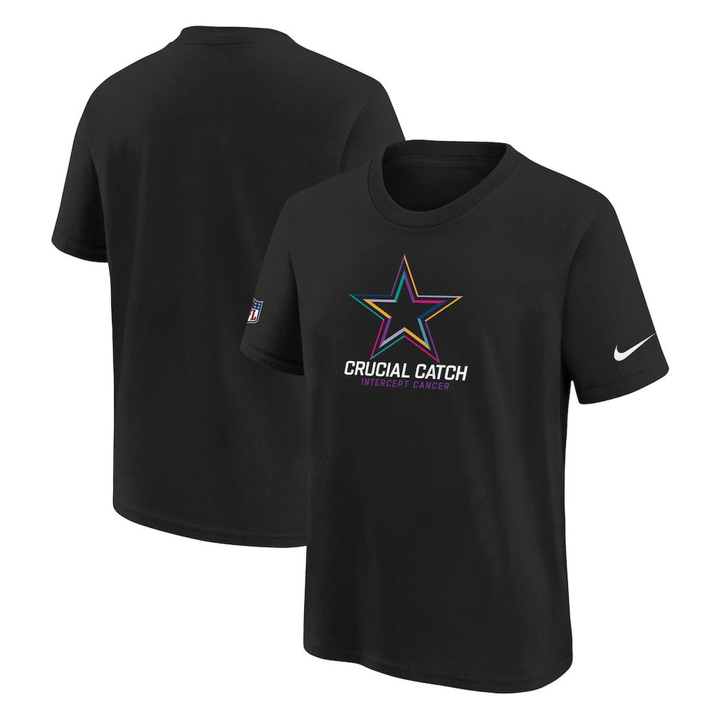 Nike Dallas Cowboys Youth 2024 NFL Crucial Catch T-Shirt Black