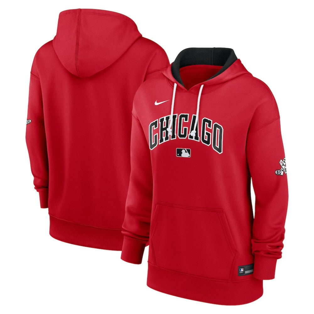 Chicago White Sox Nike Women's 2025 City Connect Authentic Collection Therma-FIT Hoodie - Red - Nike Lifestyle