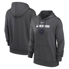 New York Mets Nike Women's City Connect Authentic Collection Therma-FIT Hoodie - Anthracite - Nike on Sale