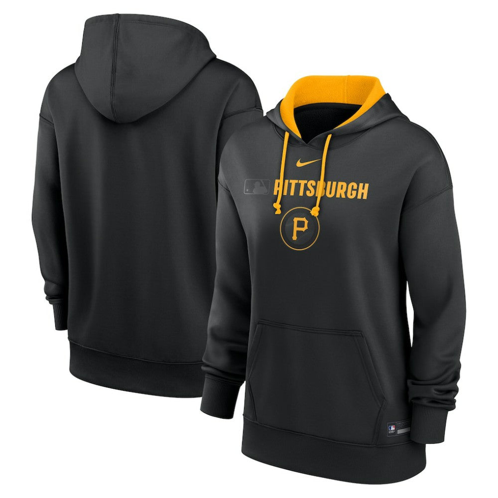 Pittsburgh Pirates Nike Women's City Connect Authentic Collection Therma-FIT Hoodie - Black - Nike on Sale