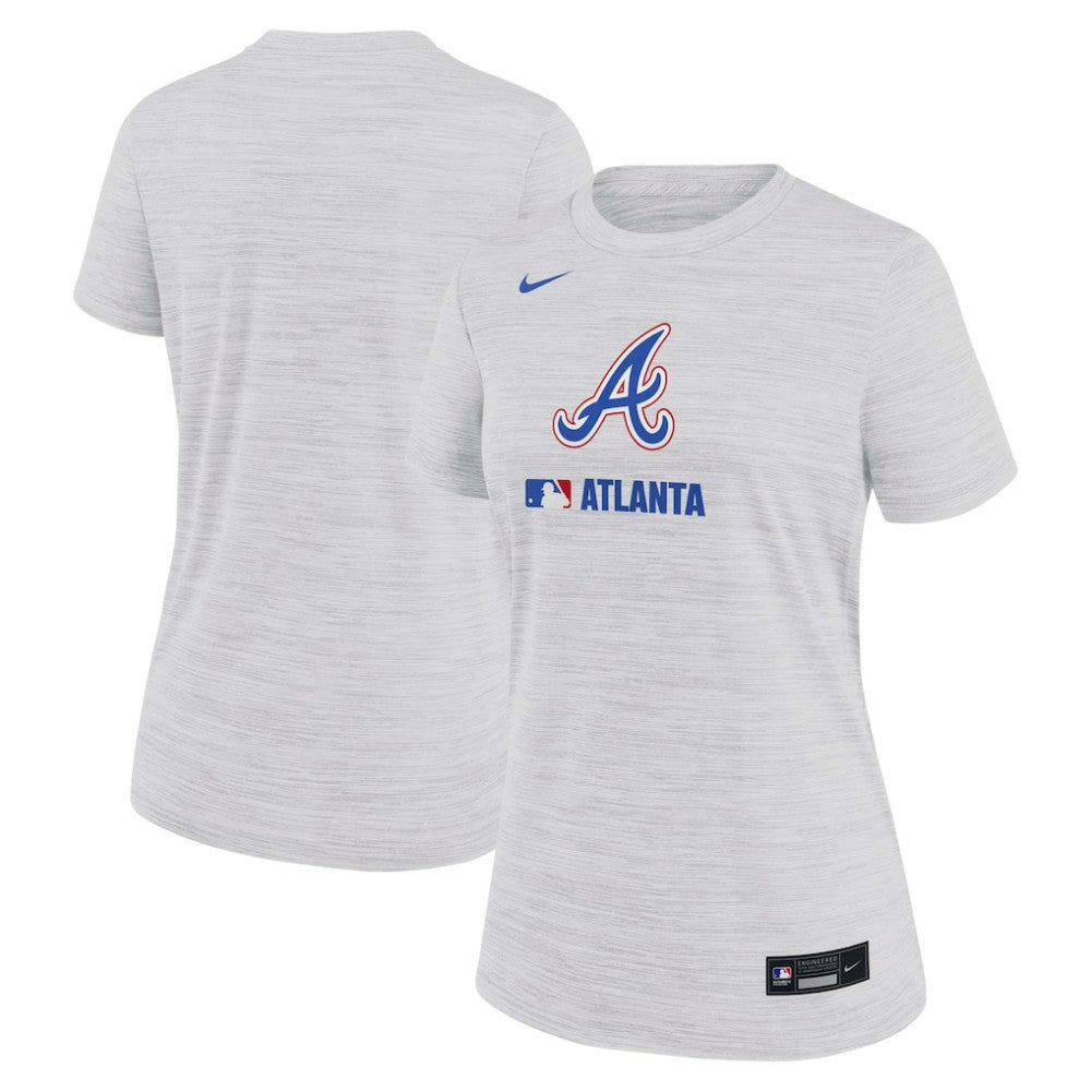 Atlanta Braves Nike Women's Authentic Collection City Connect Velocity Dri-FIT T-Shirt - Ash - Nike Lifestyle