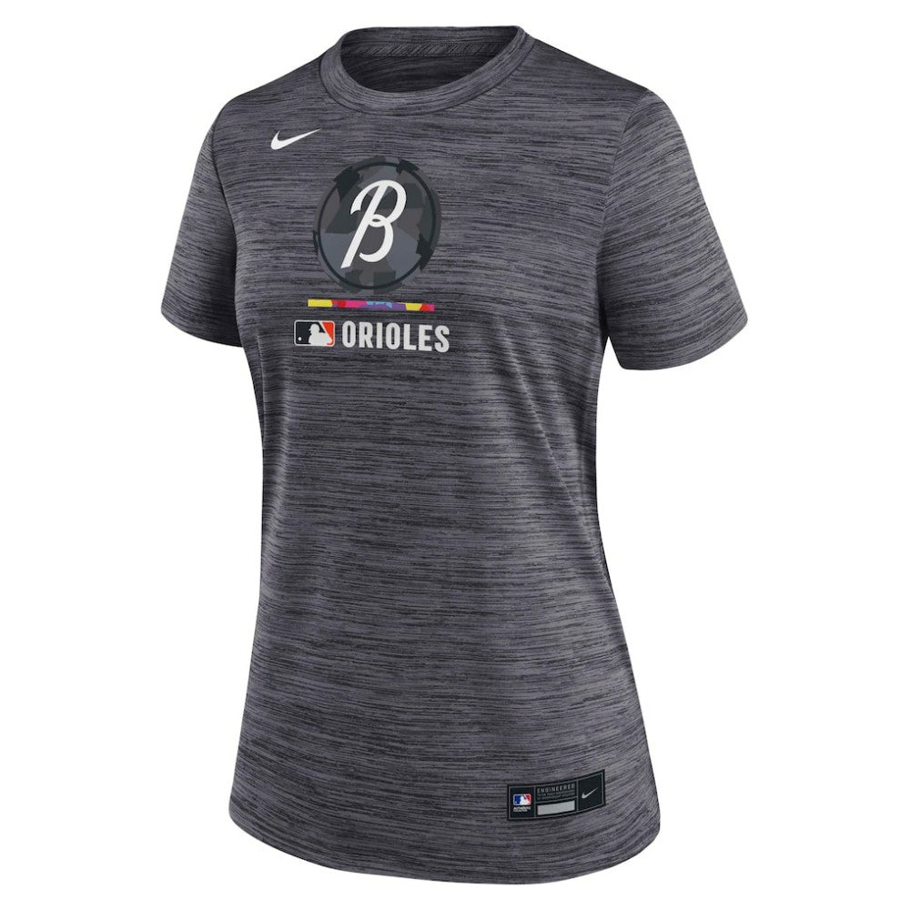 Baltimore Orioles Nike Women's Authentic Collection City Connect Velocity Dri-FIT T-Shirt - Charcoal - Nike Sale