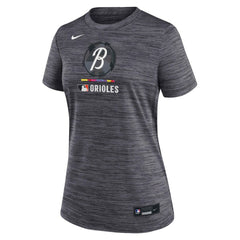 Baltimore Orioles Nike Women's Authentic Collection City Connect Velocity Dri-FIT T-Shirt - Charcoal - Nike Sale