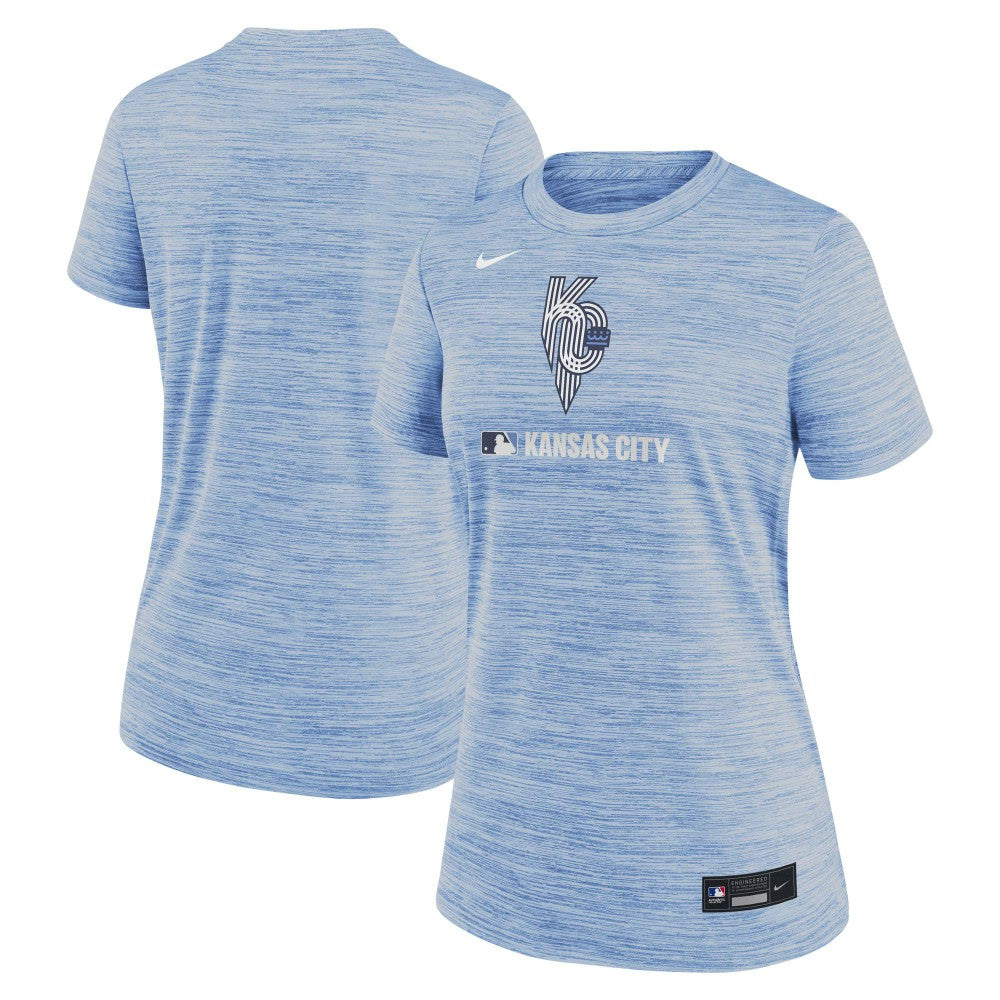 Kansas City Royals Nike Women's Authentic Collection City Connect Velocity Dri-FIT T-Shirt - Light Blue - Nike Discount