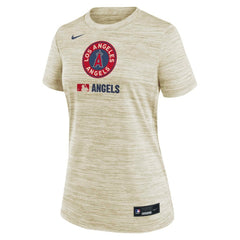 Los Angeles Angels Nike Women's Authentic Collection City Connect Velocity Dri-FIT T-Shirt - Natural - Nike on Sale