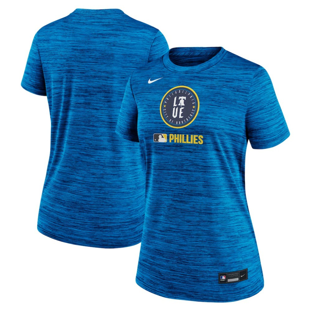 Philadelphia Phillies Nike Women's Authentic Collection City Connect Velocity Dri-FIT T-Shirt - Royal - Nike Discount