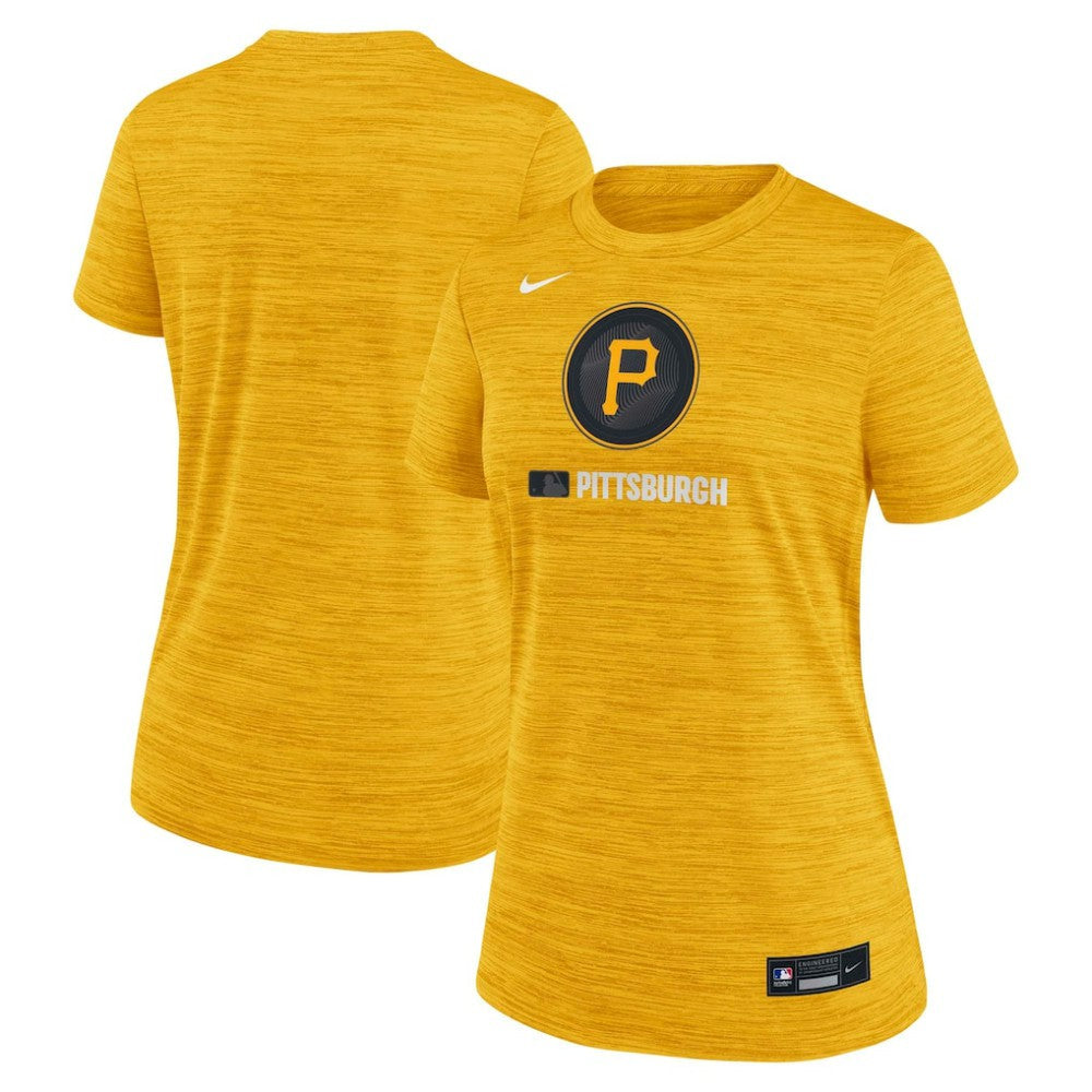 Pittsburgh Pirates Nike Women's Authentic Collection City Connect Velocity Dri-FIT T-Shirt - Gold - Nike Discount