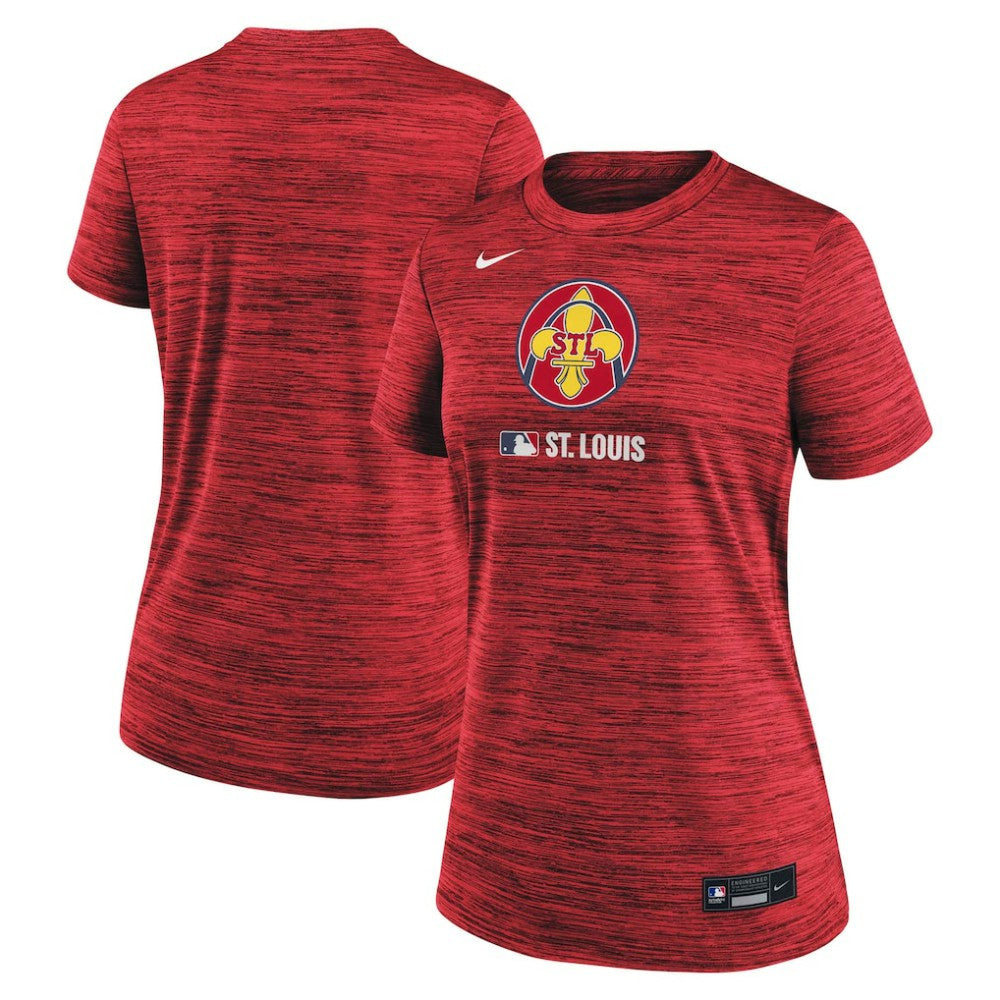 St. Louis Cardinals Nike Women's Authentic Collection City Connect Velocity Dri-FIT T-Shirt - Red - Nike on Sale
