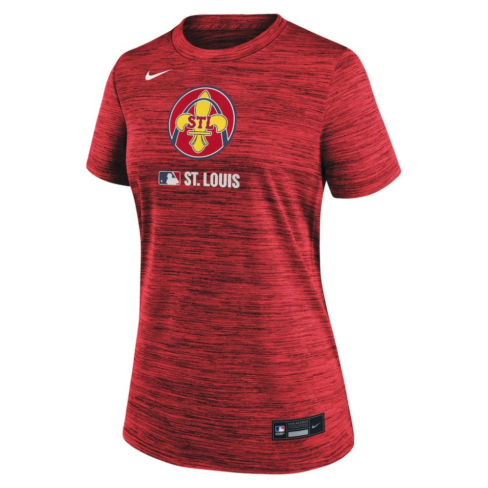 St. Louis Cardinals Nike Women's Authentic Collection City Connect Velocity Dri-FIT T-Shirt - Red - Nike on Sale