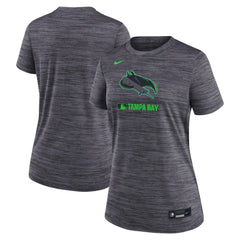 Tampa Bay Rays Nike Women's Authentic Collection City Connect Velocity Dri-FIT T-Shirt - Charcoal - Nike Discount