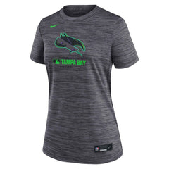 Tampa Bay Rays Nike Women's Authentic Collection City Connect Velocity Dri-FIT T-Shirt - Charcoal - Nike Discount