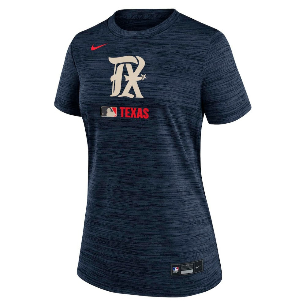 Texas Rangers Nike Women's Authentic Collection City Connect Velocity Dri-FIT T-Shirt - Navy - Nike Online
