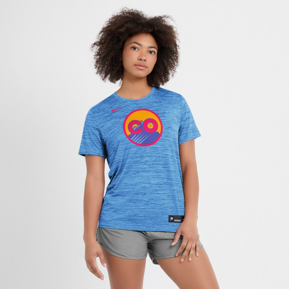 Colorado Rockies Nike Women's 2025 City Connect Authentic Collection Velocity Dri-FIT T-Shirt - Blue - Nike Discount