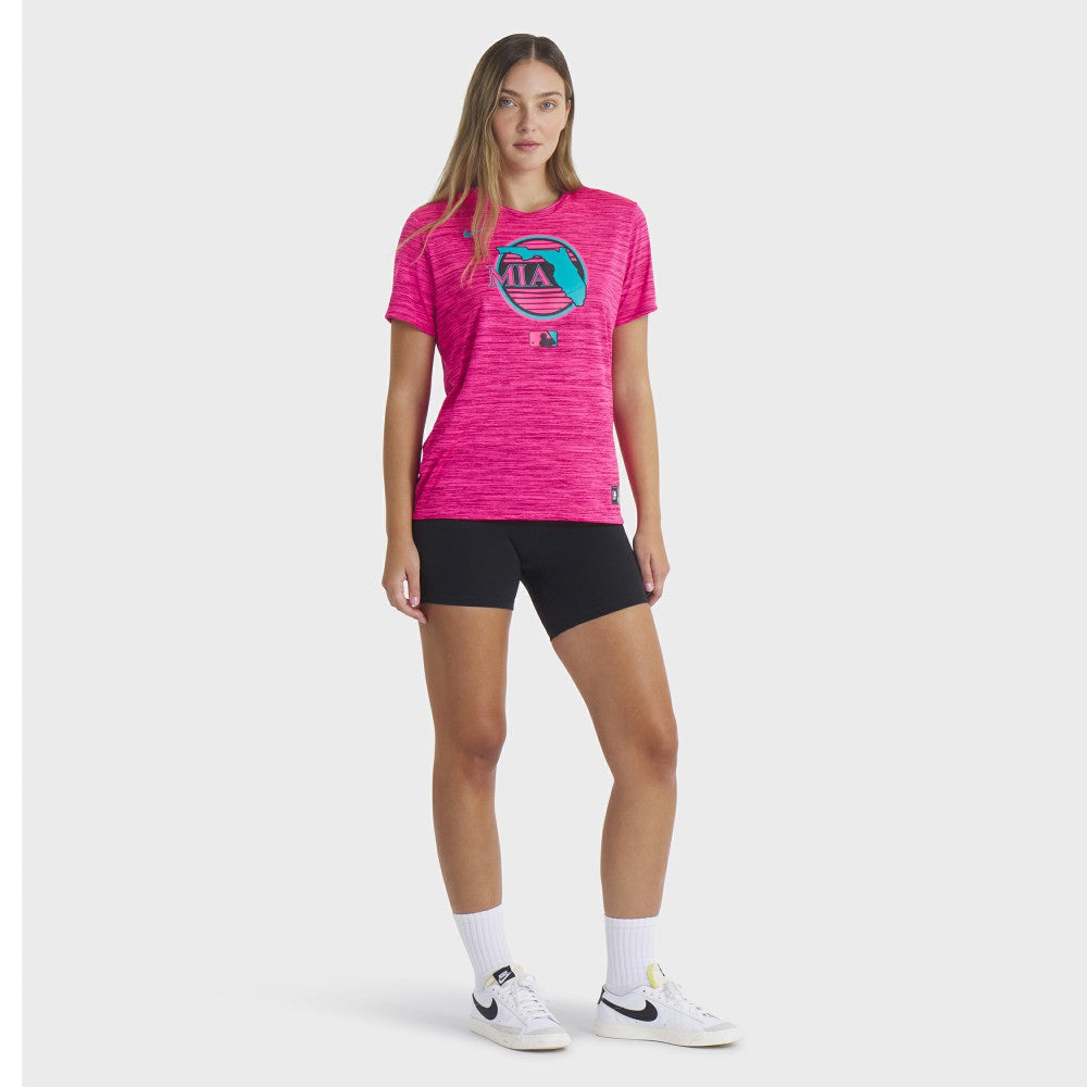Miami Marlins Nike Women's 2025 City Connect Authentic Collection Velocity Dri-FIT T-Shirt - Pink - Nike Discount