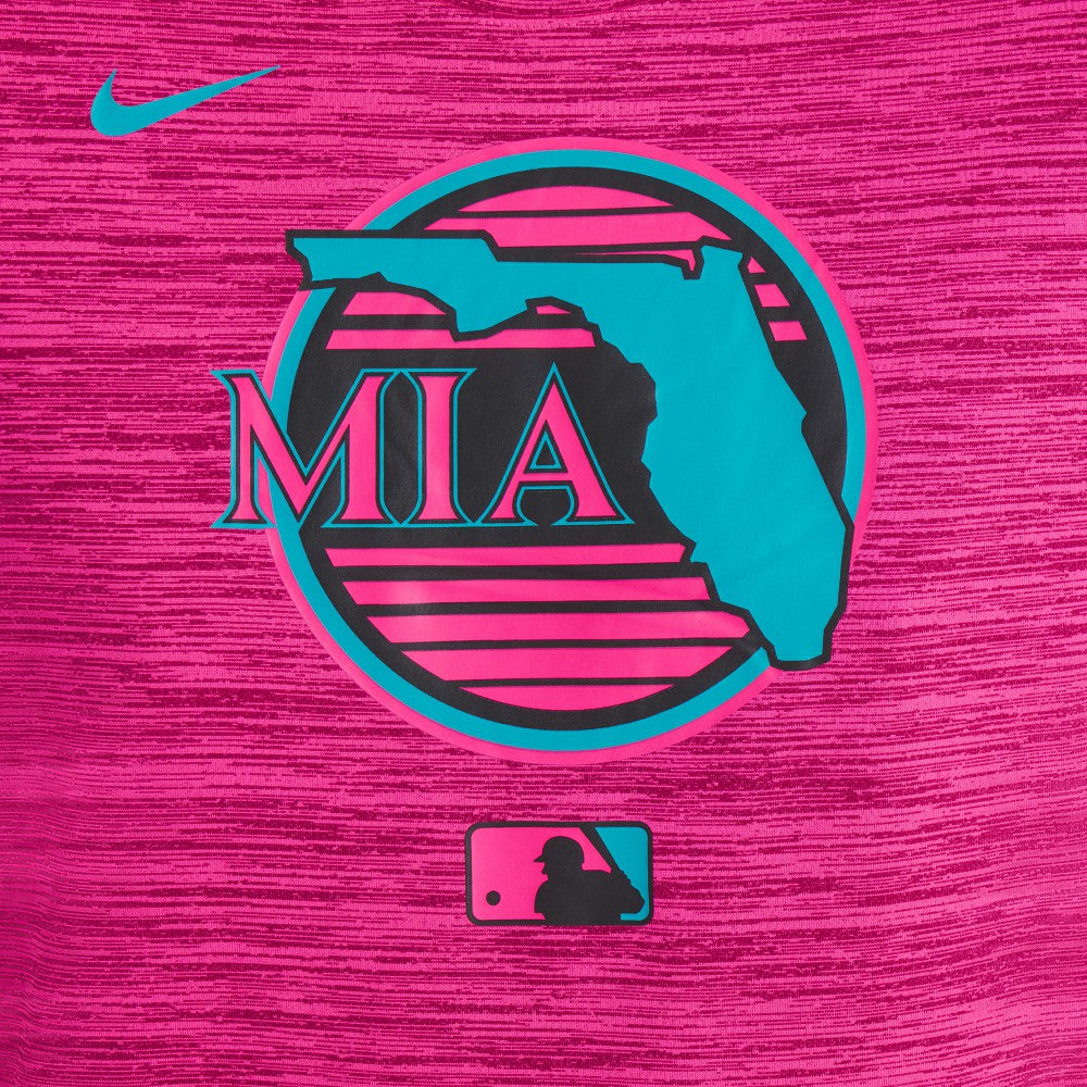 Miami Marlins Nike Women's 2025 City Connect Authentic Collection Velocity Dri-FIT T-Shirt - Pink - Nike Discount