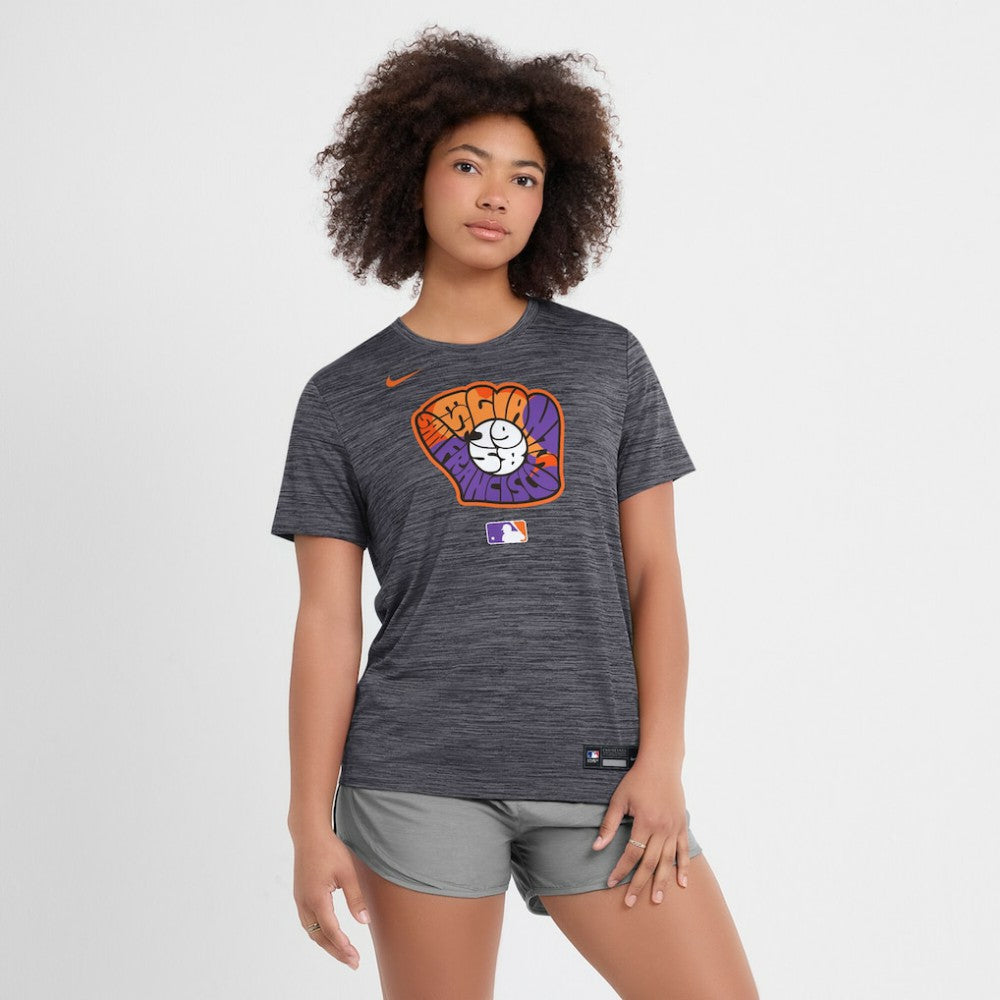 San Francisco Giants Nike Women's 2025 City Connect Authentic Collection Velocity Dri-FIT T-Shirt - Black - Nike on Sale