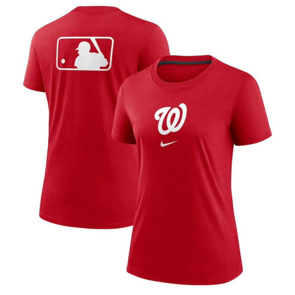 Washington Nationals Nike Women's Authentic Collection Early Work Tri-Blend T-Shirt - Red - Nike on Sale