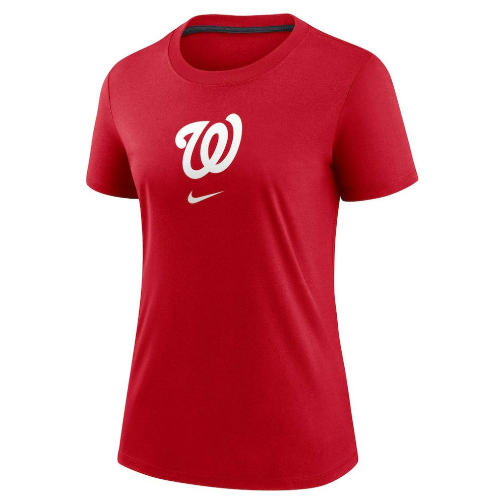 Washington Nationals Nike Women's Authentic Collection Early Work Tri-Blend T-Shirt - Red - Nike on Sale