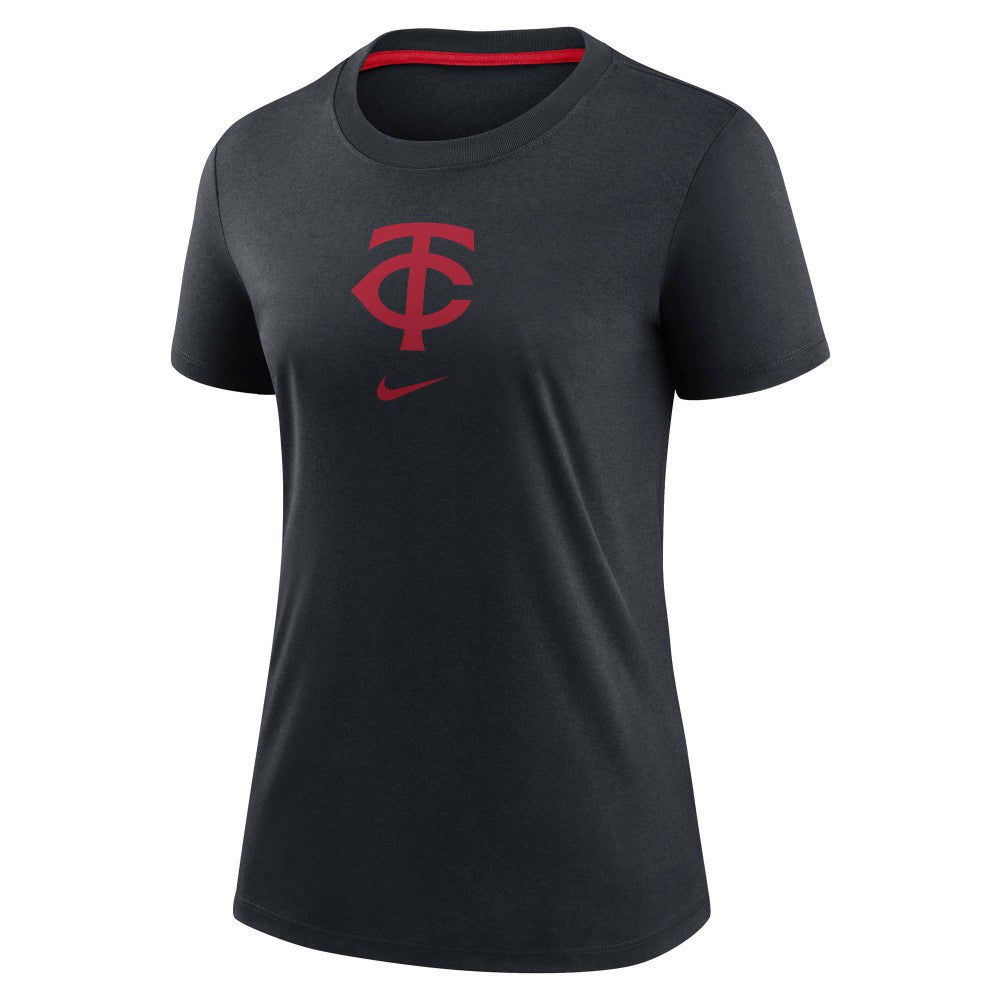Minnesota Twins Nike Women's Authentic Collection Early Work Tri-Blend T-Shirt - Navy - Nike Discount