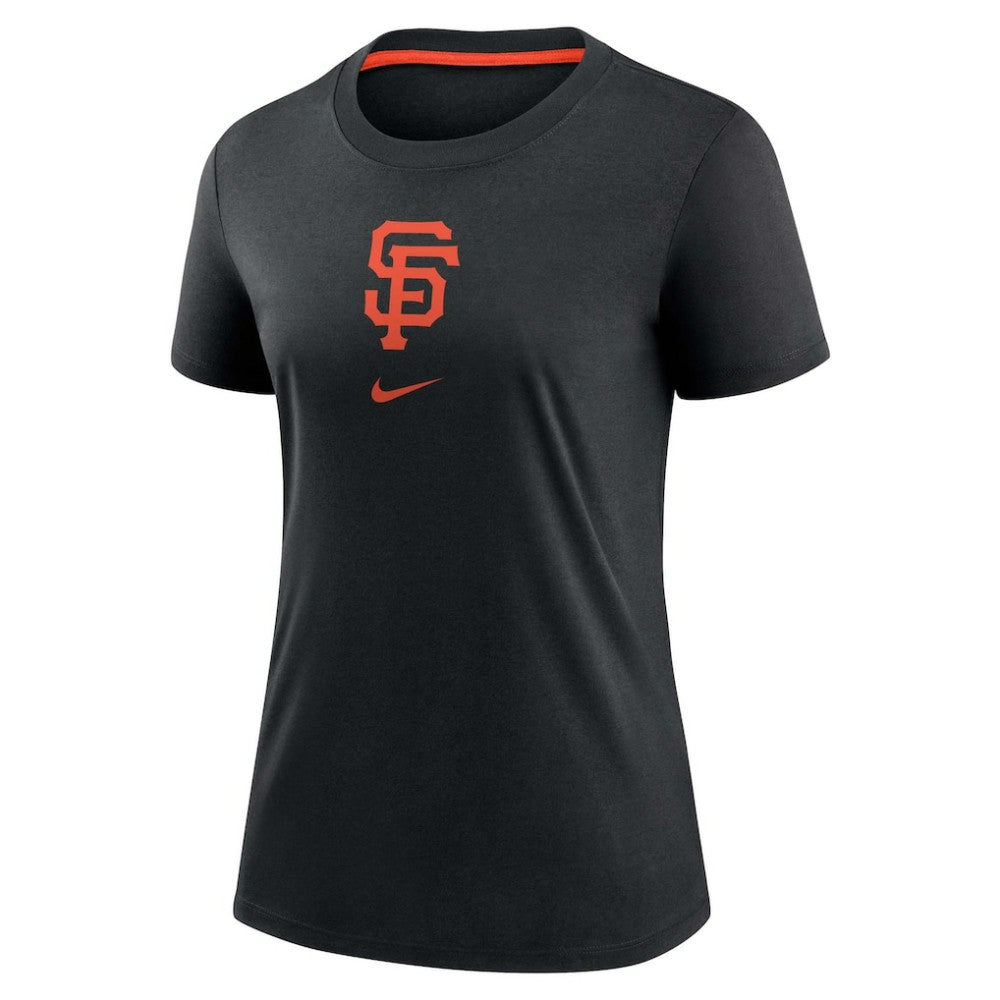 San Francisco Giants Nike Women's Authentic Collection Early Work Tri-Blend T-Shirt - Black - Nike on Sale