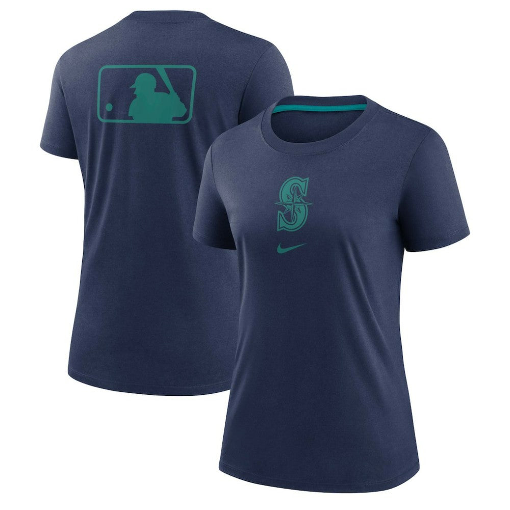 Seattle Mariners Nike Women's Authentic Collection Early Work Tri-Blend T-Shirt - Navy - Nike Online