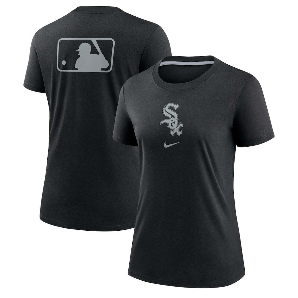 Chicago White Sox Nike Women's Authentic Collection Early Work Tri-Blend T-Shirt - Black - Nike Lifestyle