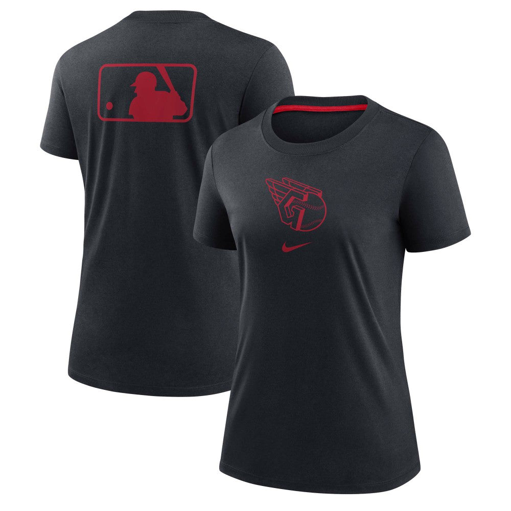 Cleveland Guardians Nike Women's Authentic Collection Early Work Tri-Blend T-Shirt - Navy - Nike on Sale