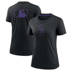 Colorado Rockies Nike Women's Authentic Collection Early Work Tri-Blend T-Shirt - Black - Nike Lifestyle