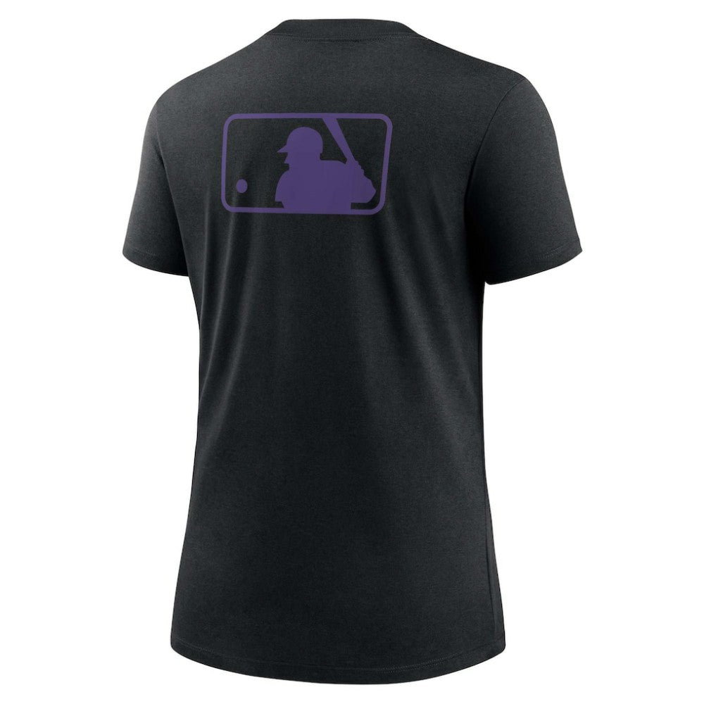Colorado Rockies Nike Women's Authentic Collection Early Work Tri-Blend T-Shirt - Black - Nike Lifestyle