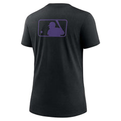 Colorado Rockies Nike Women's Authentic Collection Early Work Tri-Blend T-Shirt - Black - Nike Lifestyle