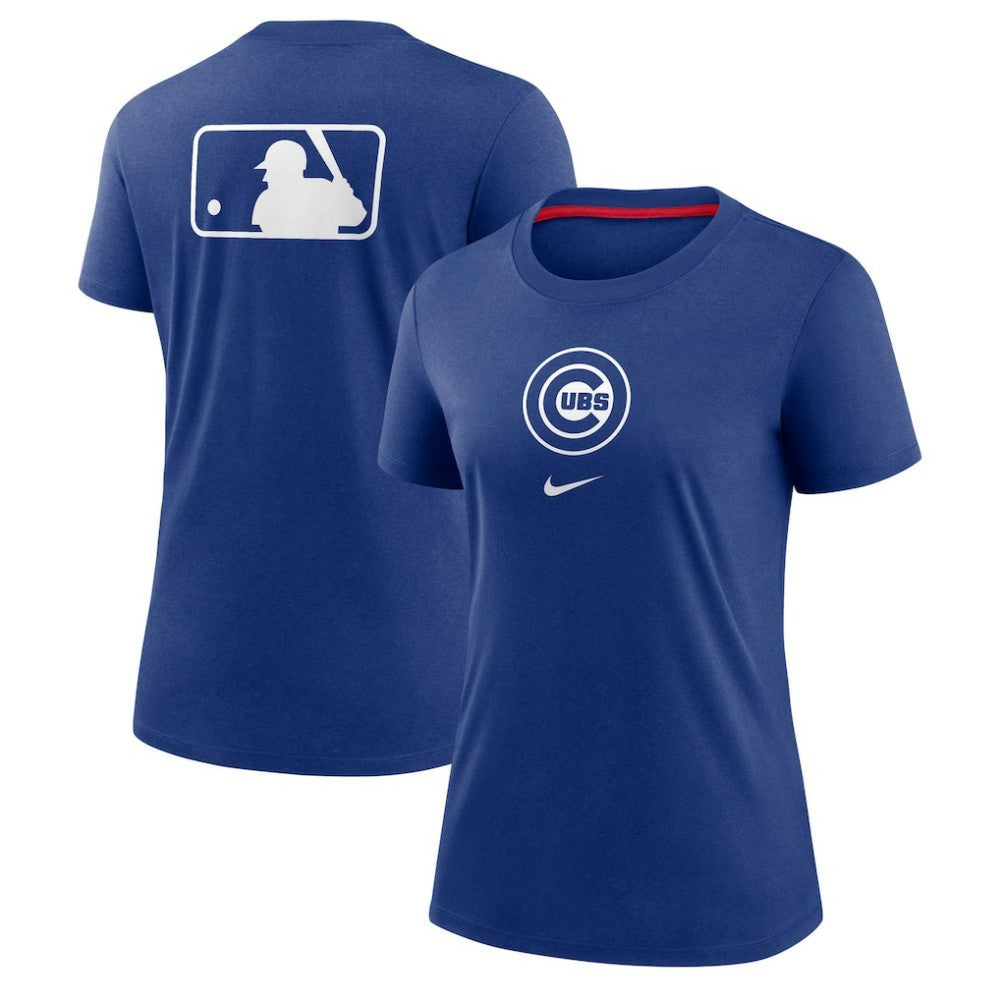 Chicago Cubs Nike Women's Authentic Collection Early Work Tri-Blend T-Shirt - Royal - Nike on Sale